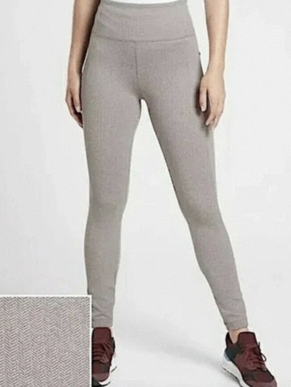 ATHLETA Delancey Herringbone Tight Leggings Gray Small